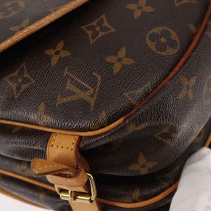 Louis Vuitton Saumur Handbag Monogram Canvas, BROWN, CANVAS, Shoulder bag