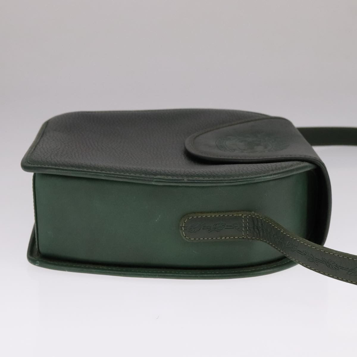 Burberry Vintage Shoulder Bag Leather, GREEN, LEATHER, Shoulder bag