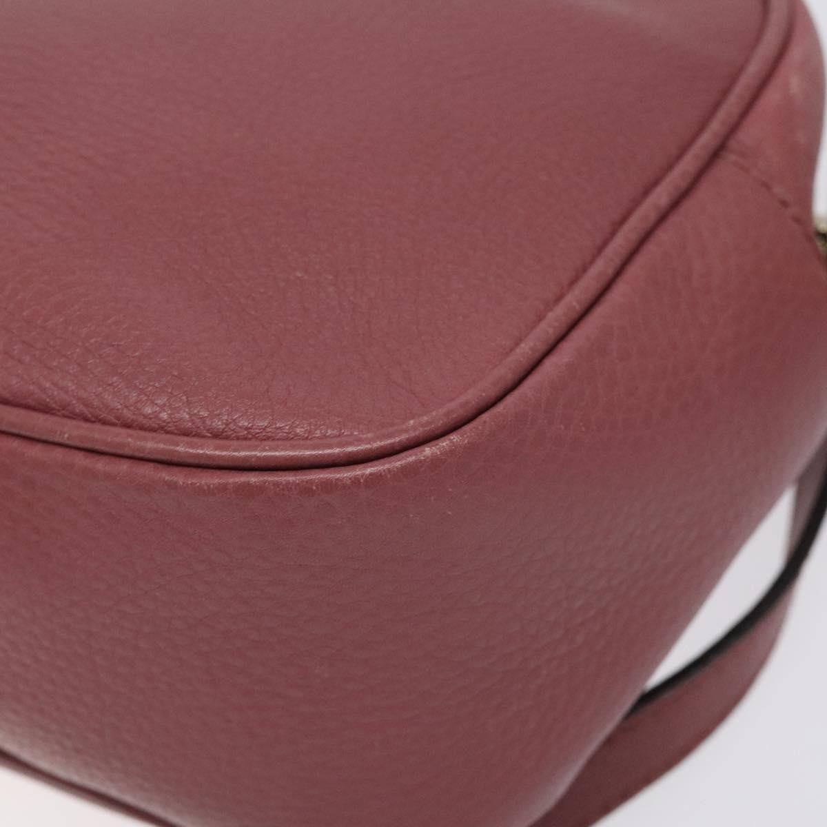 Gucci Soho Disco Crossbody Bag Leather, PINK, LEATHER, Shoulder bag
