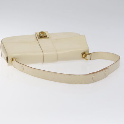 Salvatore Ferragamo Gancini handbag Leather, BEIGE, LEATHER, Handbag
