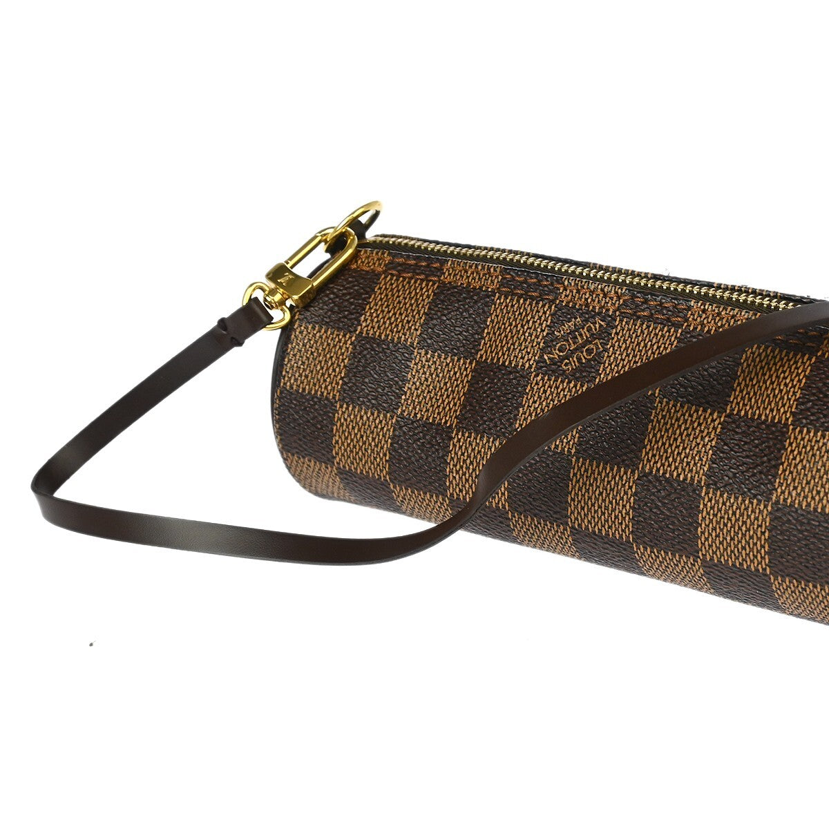 Louis Vuitton Papillon Pochette Damier, BROWN, CANVAS, Clutche & pouche