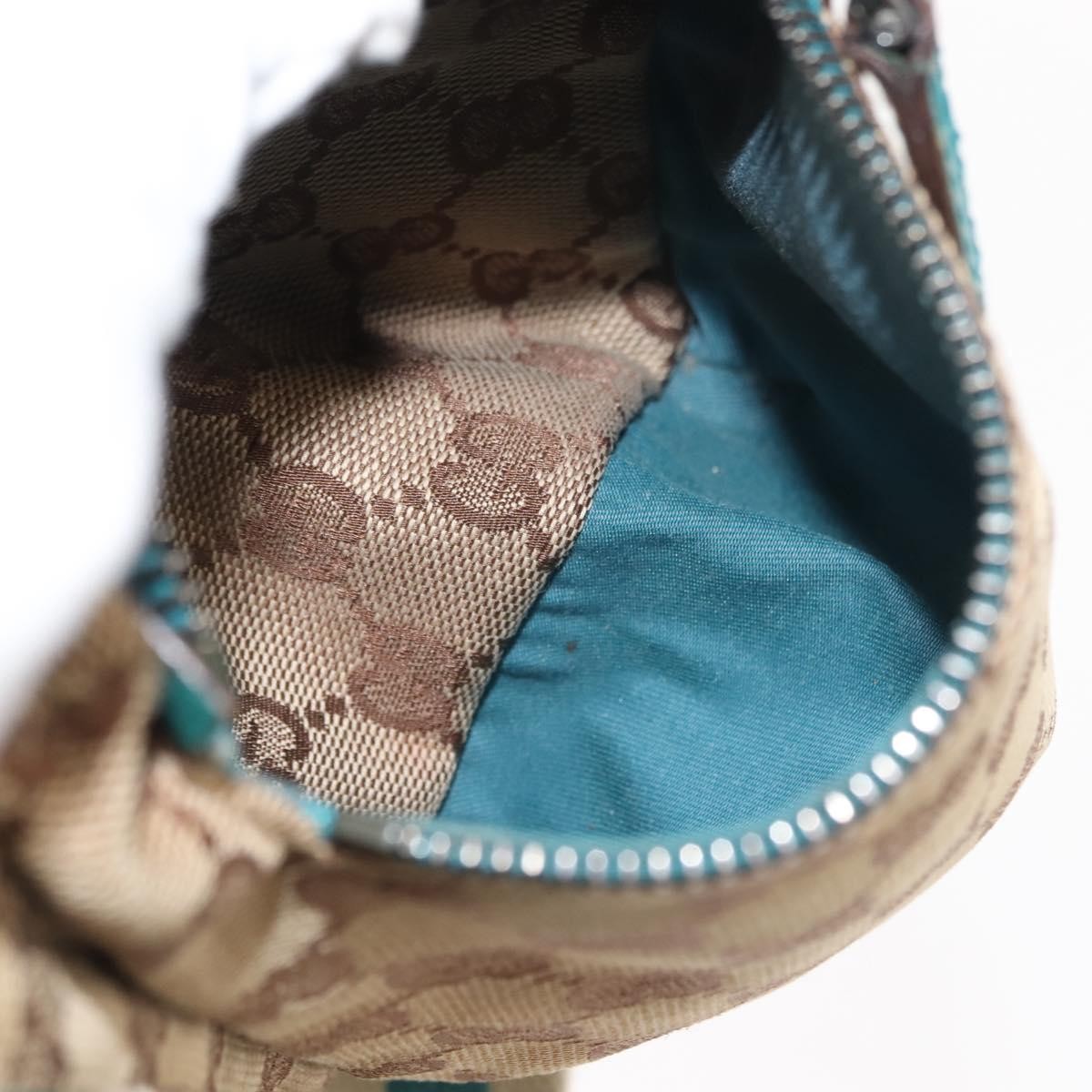 Gucci Vintage Double Belt Bag GG Canvas with Leather, BEIGE, CANVAS, Shoulder bag