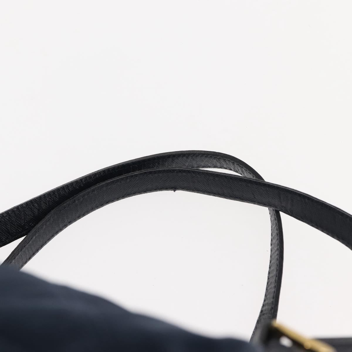 Prada Buckle Backpack Quilted Tessuto, NAVY, NYLON, Backpack