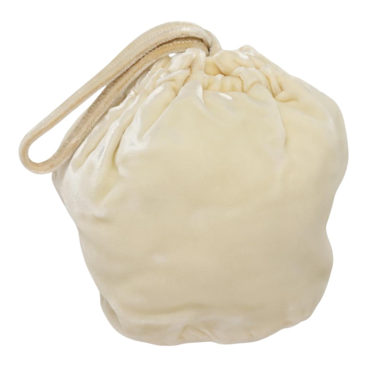 Prada Drawstring Pouch Velvet, BEIGE, VELVET, Clutche & pouche