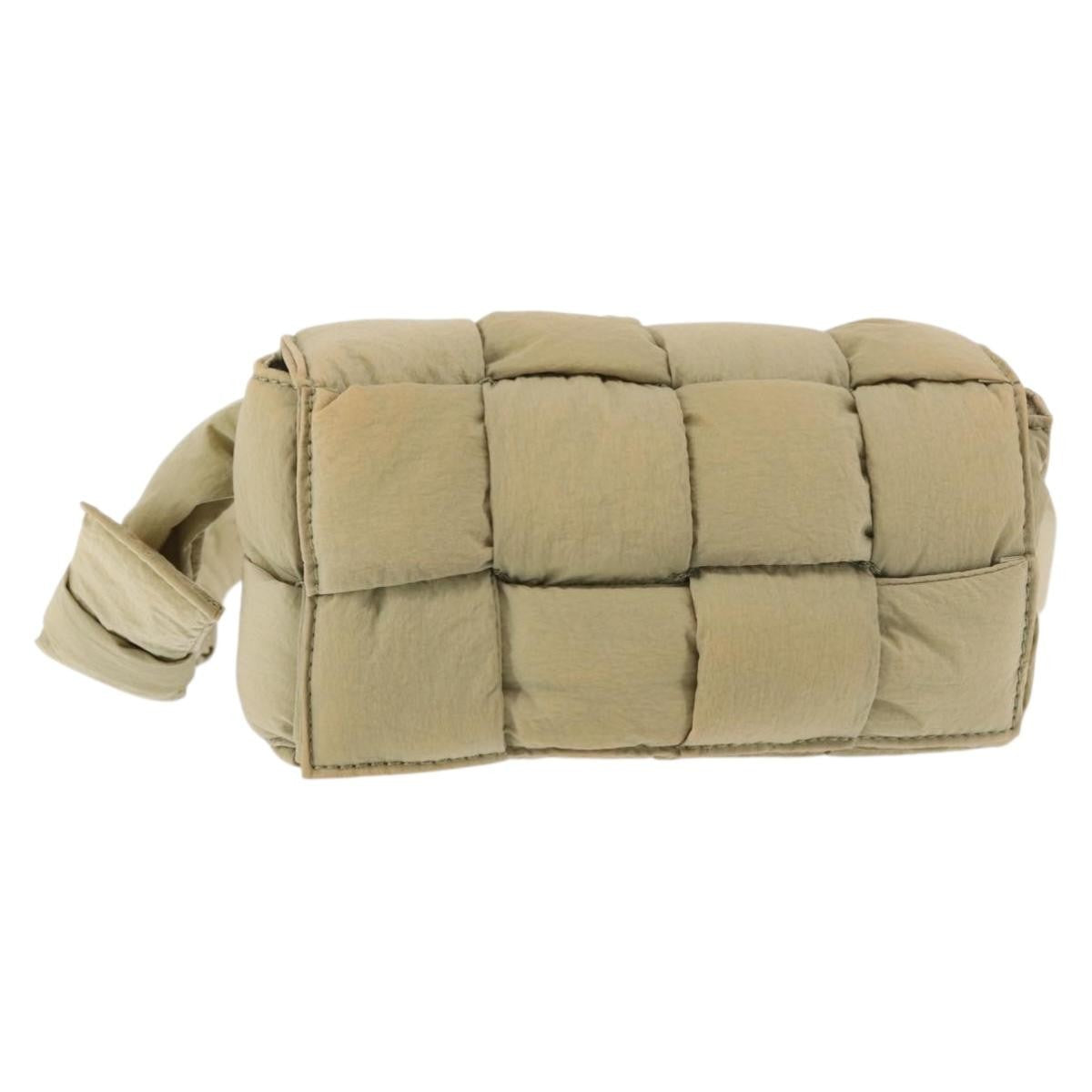 Bottega Veneta Padded Tech Cassette Crossbody Bag Intrecciato Nylon, BEIGE, NYLON, Crossbody bag