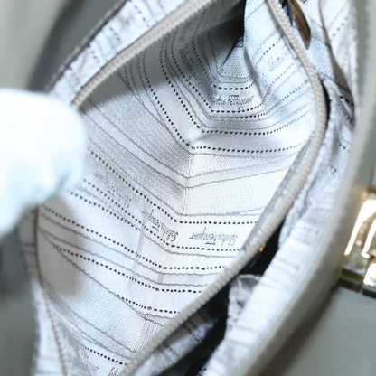 Salvatore Ferragamo Sofia Satchel Smooth Leather, GRAY, LEATHER, Handbag