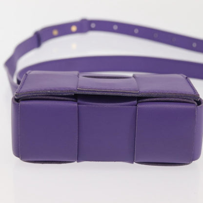 Bottega Veneta Cassette Crossbody Bag Padded Maxi Intrecciato Leather, PURPLE, LEATHER, Crossbody bag