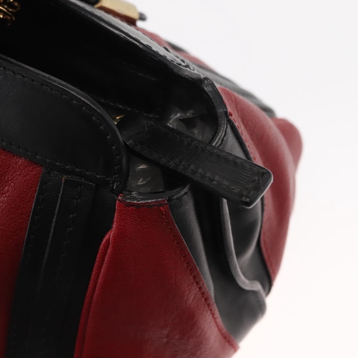 Chloe Alice Satchel Leather, RED, LEATHER, Handbag