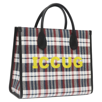 Gucci ICCUG Tote Embroidered Faux Raffia, MULTICOLOUR, CANVAS, Tote bag