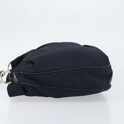 Gucci Vintage Bamboo Shoulder Bag Nylon, BLACK, NYLON, Shoulder bag