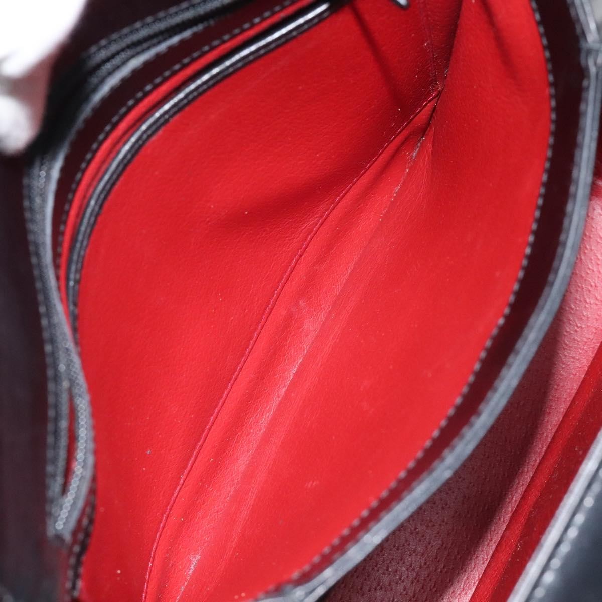 Gucci Vintage Convertible Box Crossbody Bag Leather, BLACK, LEATHER, Handbag