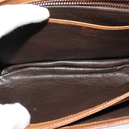 Gucci Vintage Flap Crossbody Bag Leather, BROWN, LEATHER, Shoulder bag