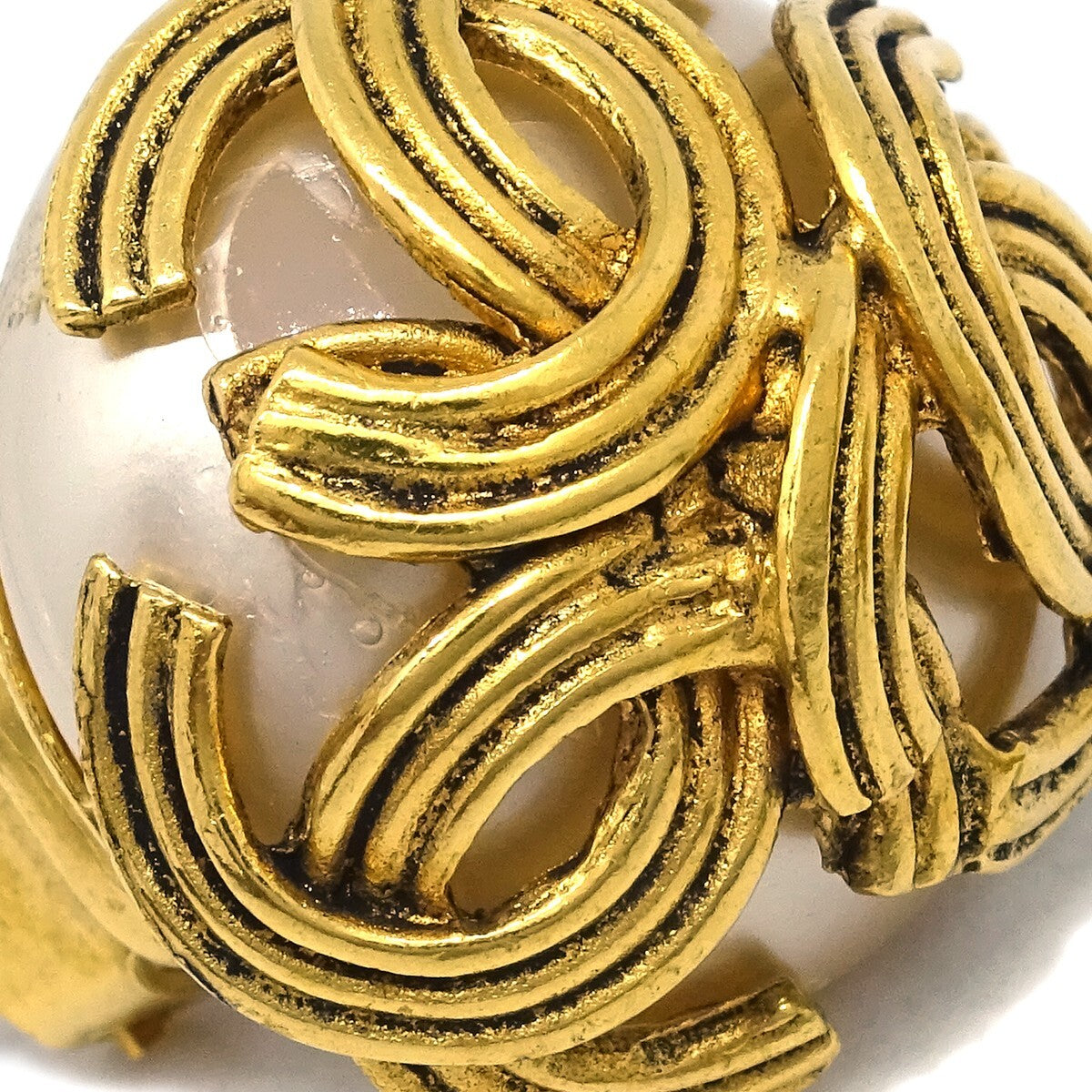 Chanel Vintage Triple cc earrings Metal, GOLD, GOLD_PLATED, Earrings