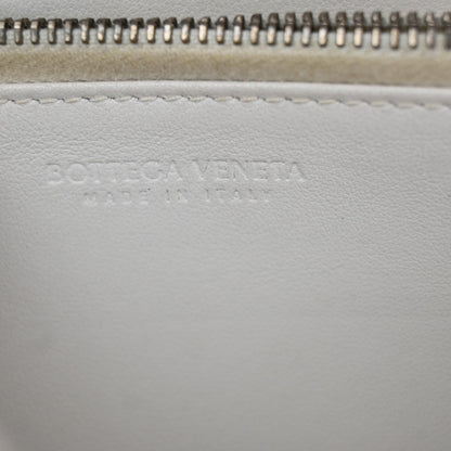 Bottega Veneta Cassette Zip Around Wallet Maxi Intrecciato Leather, WHITE, LEATHER, Wallets