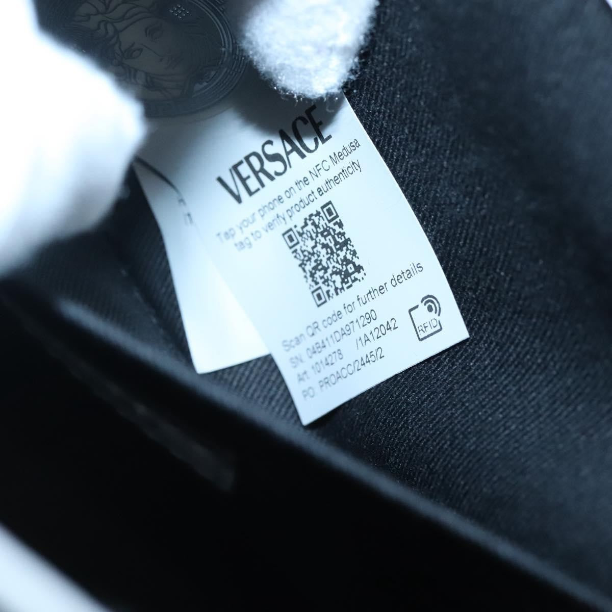 Versace Virtus Flap Messenger Bag Leather, WHITE, LEATHER, Crossbody bag