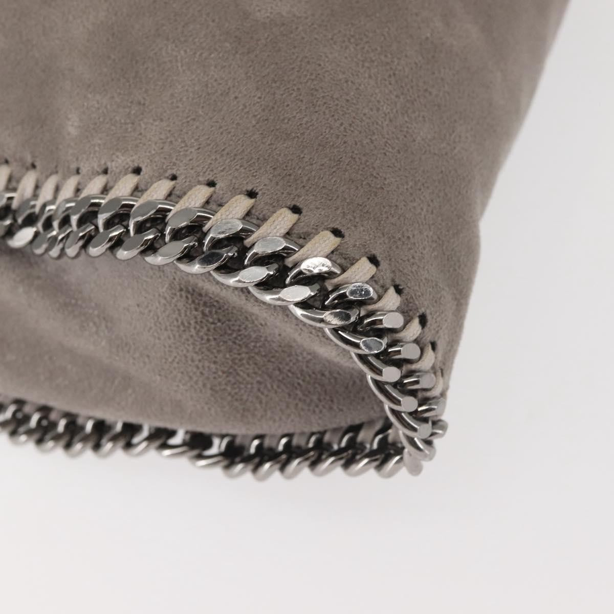 Stella McCartney Falabella Fold Over Crossbody Bag Suede, GRAY, SUEDE, Crossbody bag