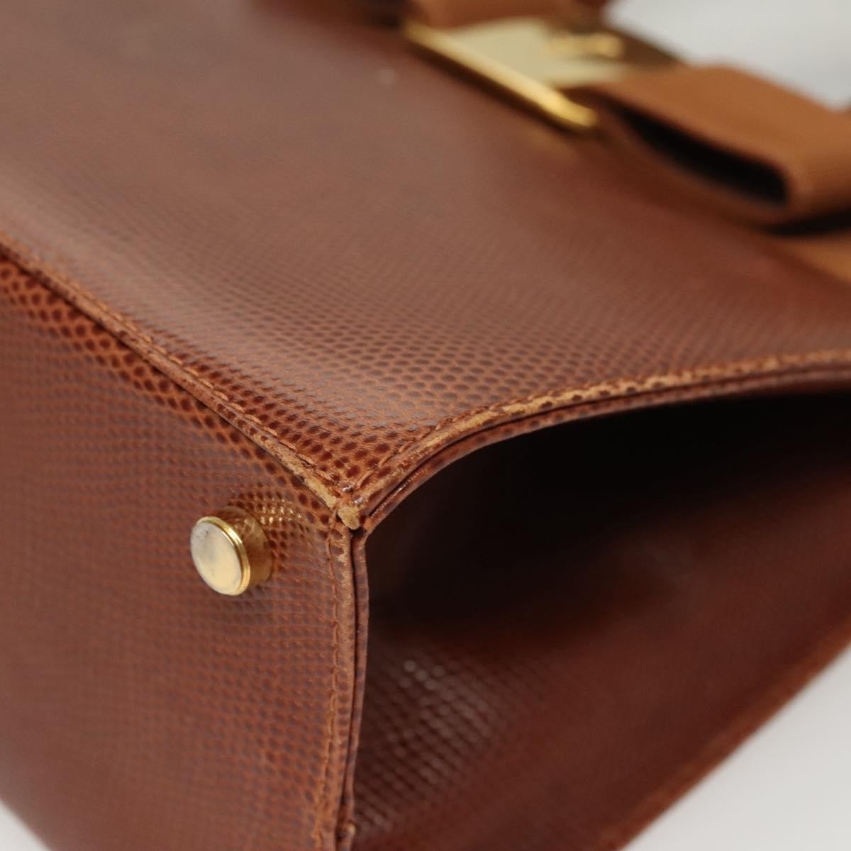 Salvatore Ferragamo Convertible Vara Bow Tote Leather, BROWN, LEATHER, Handbag