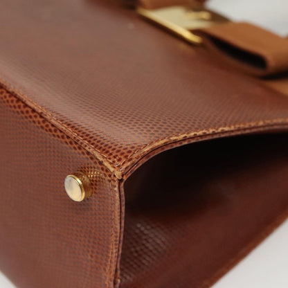 Salvatore Ferragamo Convertible Vara Bow Tote Leather, BROWN, LEATHER, Handbag