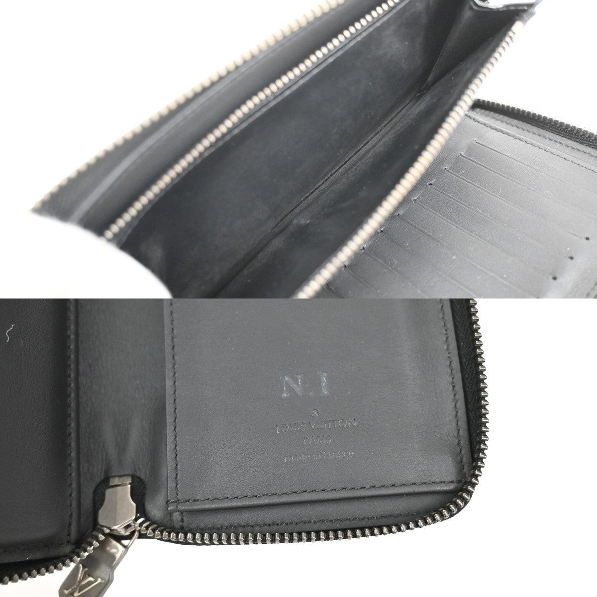 Louis Vuitton Zippy wallet vertical Damier Infini Leather, BLACK, LEATHER, Wallets