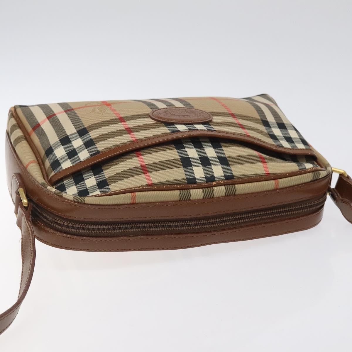 Burberry Nova check Shoulder bag Canvas, BEIGE, CANVAS, Shoulder bag
