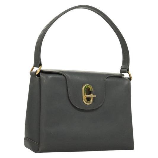Gucci 1973 Top Handle Bag Leather, GRAY, LEATHER, Handbag