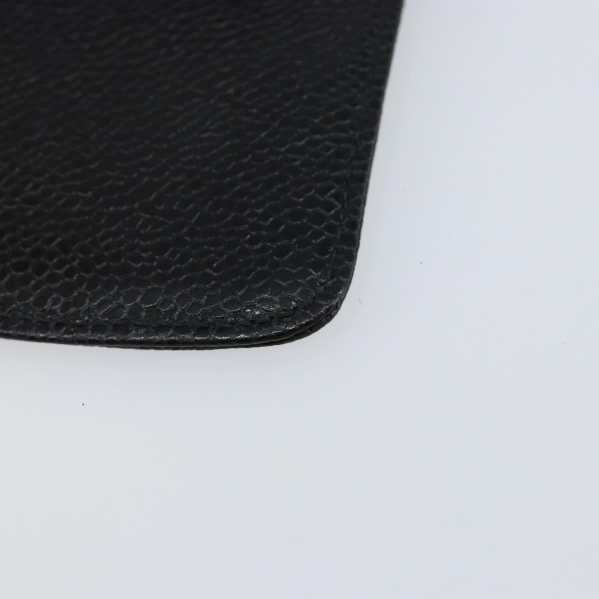 Chanel Vintage CC Phone Holder Crossbody Bag Caviar, BLACK, LEATHER, Clutche & pouche