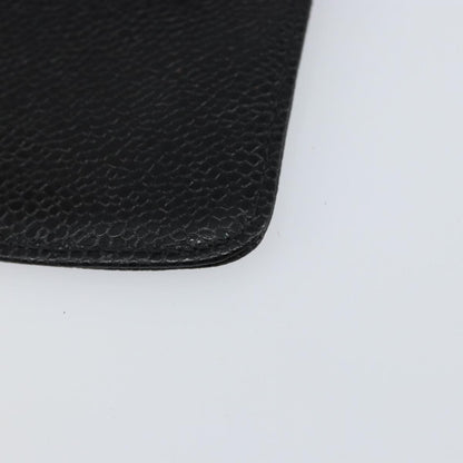 Chanel Vintage CC Phone Holder Crossbody Bag Caviar, BLACK, LEATHER, Clutche & pouche