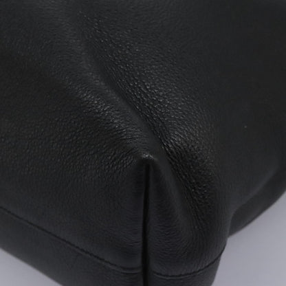 Prada Shopping Tote Vitello Daino, BLACK, LEATHER, Tote bag