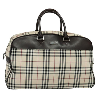 Burberry Nova Check Bowling Bag Canvas, BEIGE, NYLON, Travel bag