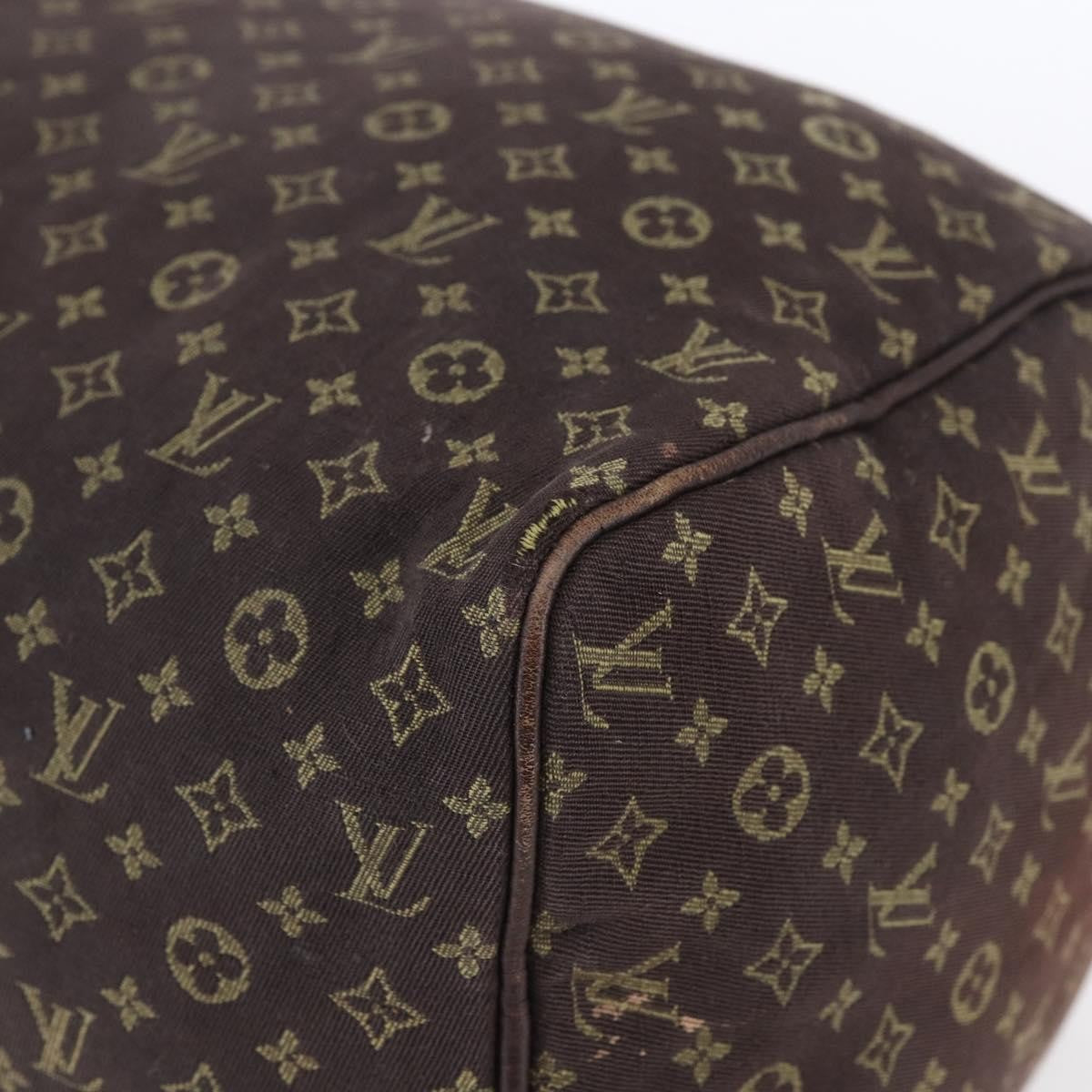 Louis Vuitton Speedy Handbag Mini Lin, BROWN, CANVAS, Handbag