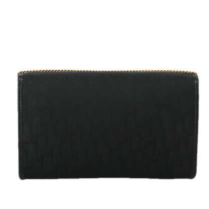 Christian Dior Vintage Trotter Crossbody Bag Canvas, BLACK, CANVAS, Shoulder bag