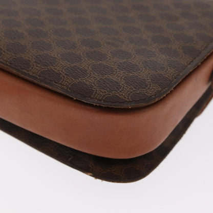 Celine Vintage Horse Carriage Macadam Shoulder Bag Canvas, BROWN, PVC, Shoulder bag