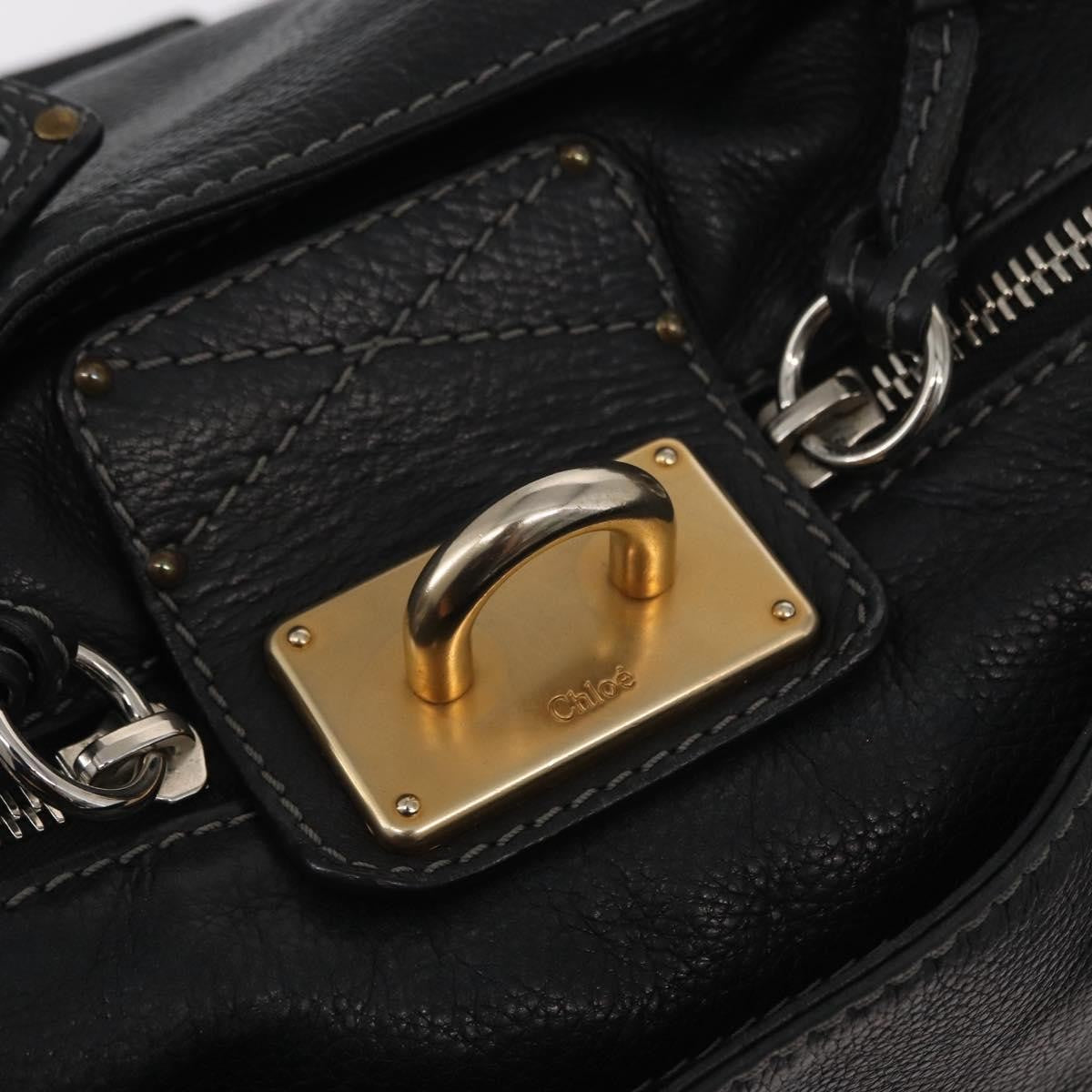 Chloe Pure Paddington Satchel Leather, BLACK, LEATHER, Handbag