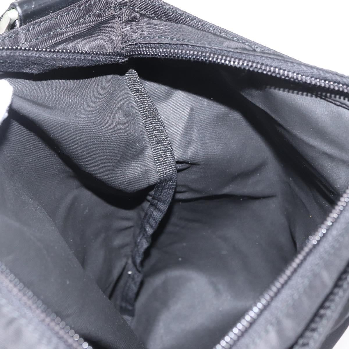 Prada Zip Top Messenger Bag Tessuto, BLACK, NYLON, Shoulder bag