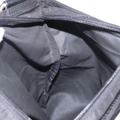 Prada Zip Top Messenger Bag Tessuto, BLACK, NYLON, Shoulder bag