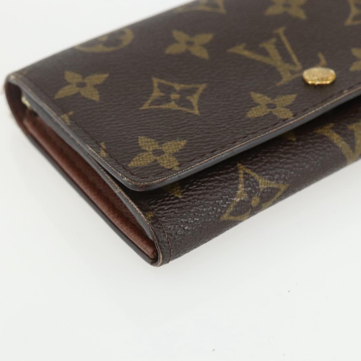 Louis Vuitton Porte Monnaie Tresor Wallet Monogram Canvas, BROWN, CANVAS, Wallets