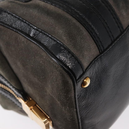 Gucci Aviatrix Satchel Suede, BLACK, SUEDE, Handbag