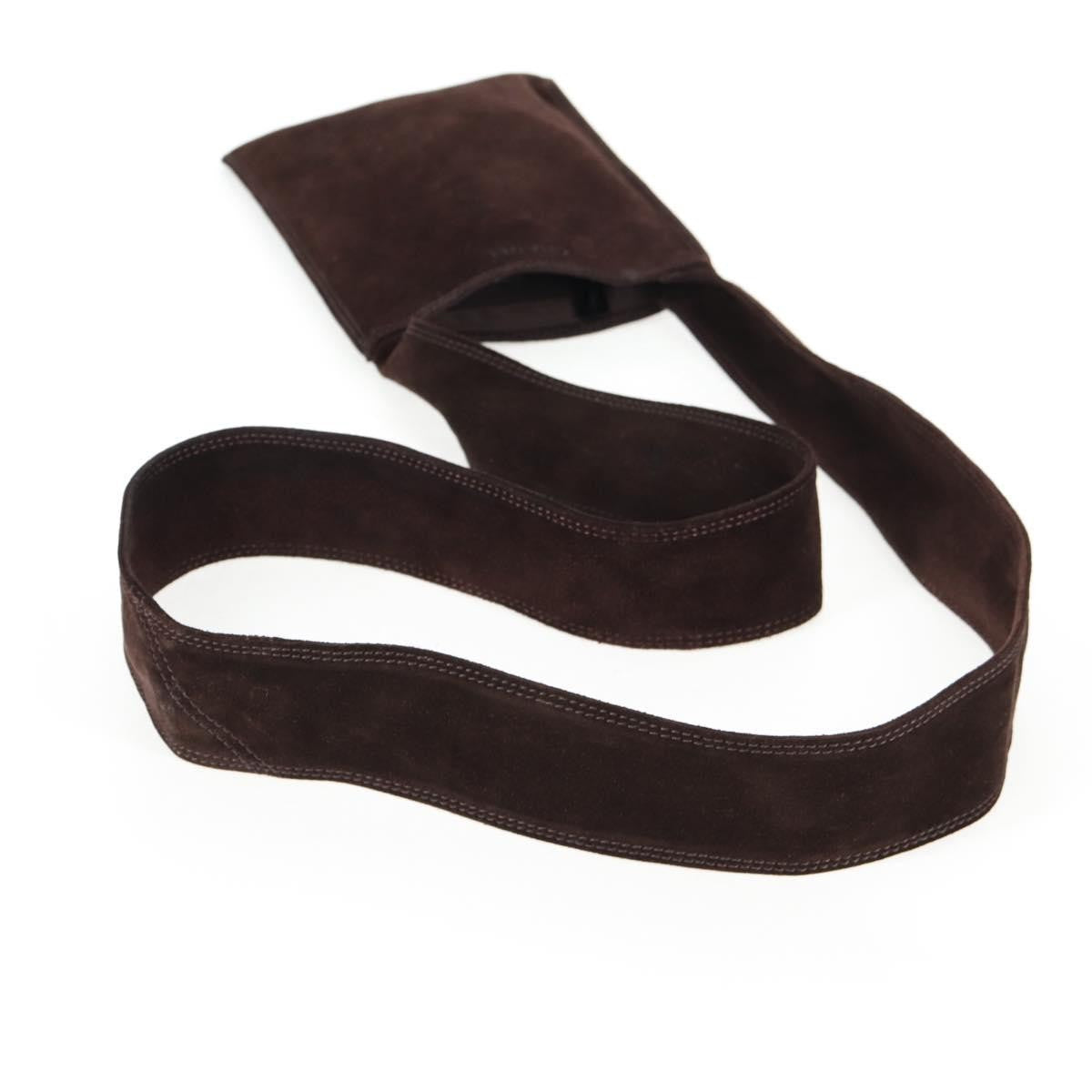 Chanel Vintage Shoulder Bag Suede, BROWN, SUEDE, Shoulder bag