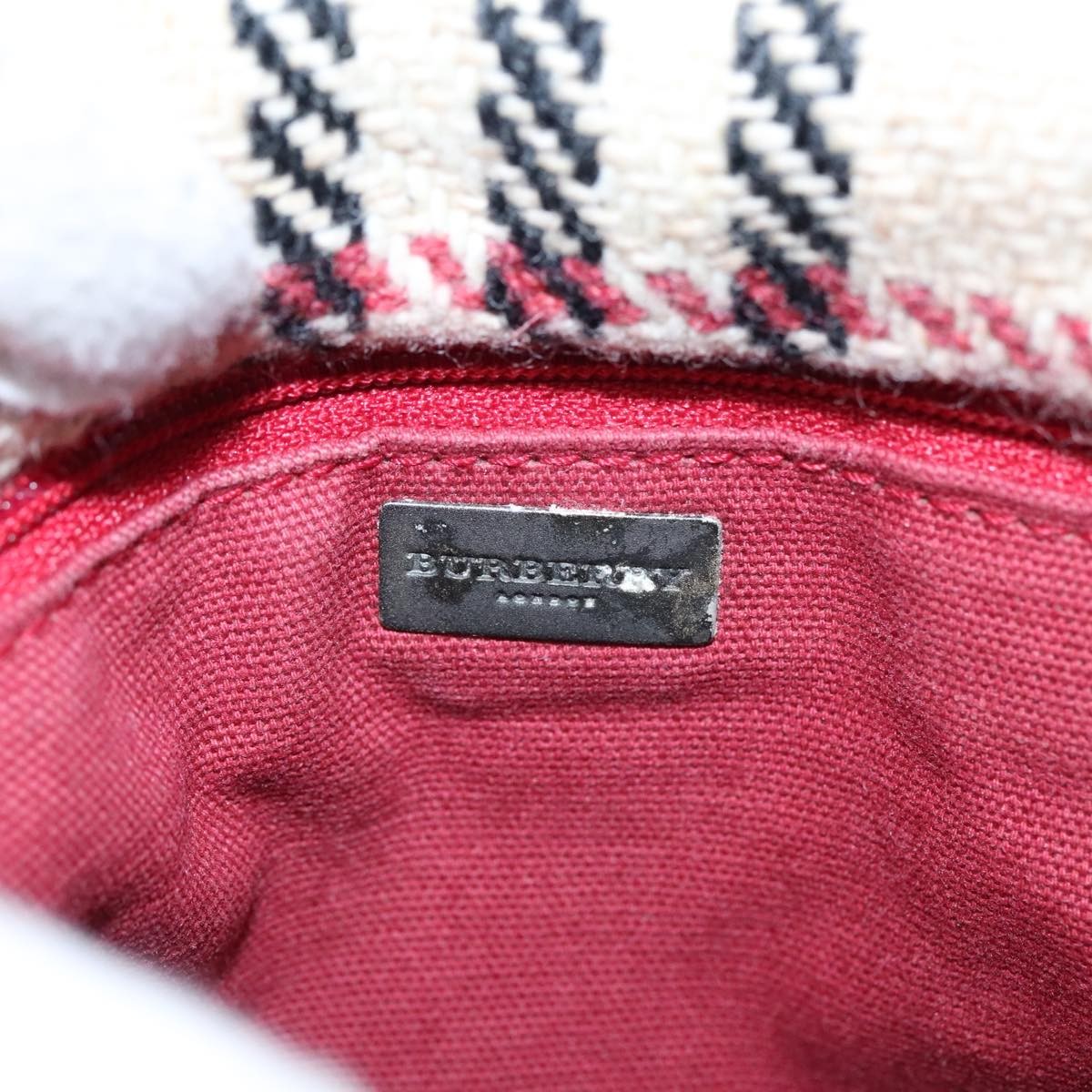 Burberry Nova check Pochette Canvas, BEIGE, CANVAS, Clutche & pouche