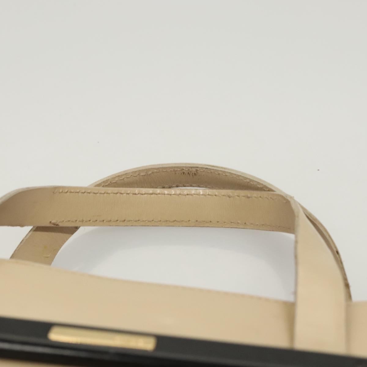 Gucci Vintage Handbag Enamel, BEIGE, PATENT_LEATHER, Handbag