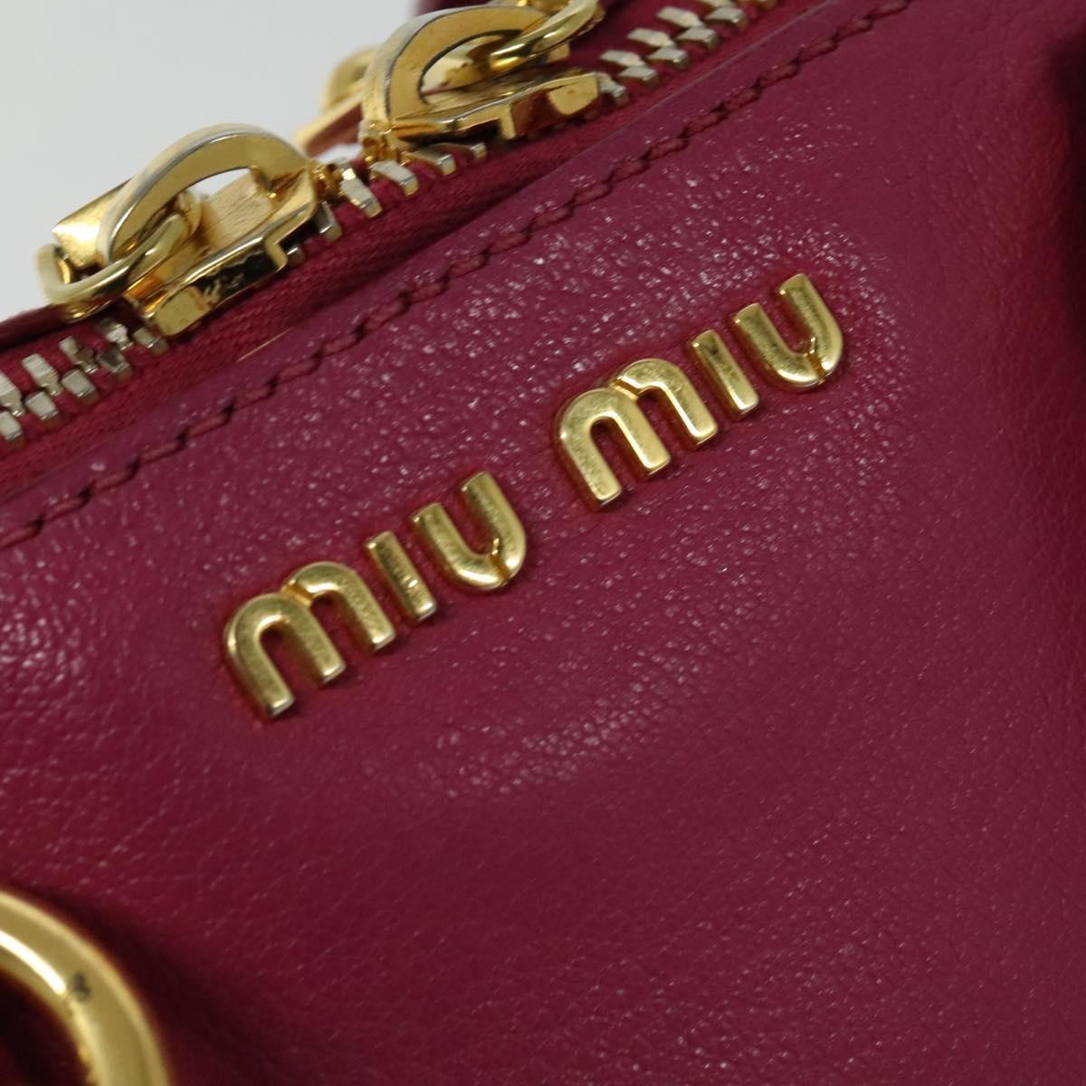 Miu Miu Madras Bowler Bag Leather, PINK, LEATHER, Handbag
