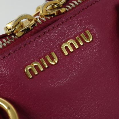 Miu Miu Madras Bowler Bag Leather, PINK, LEATHER, Handbag