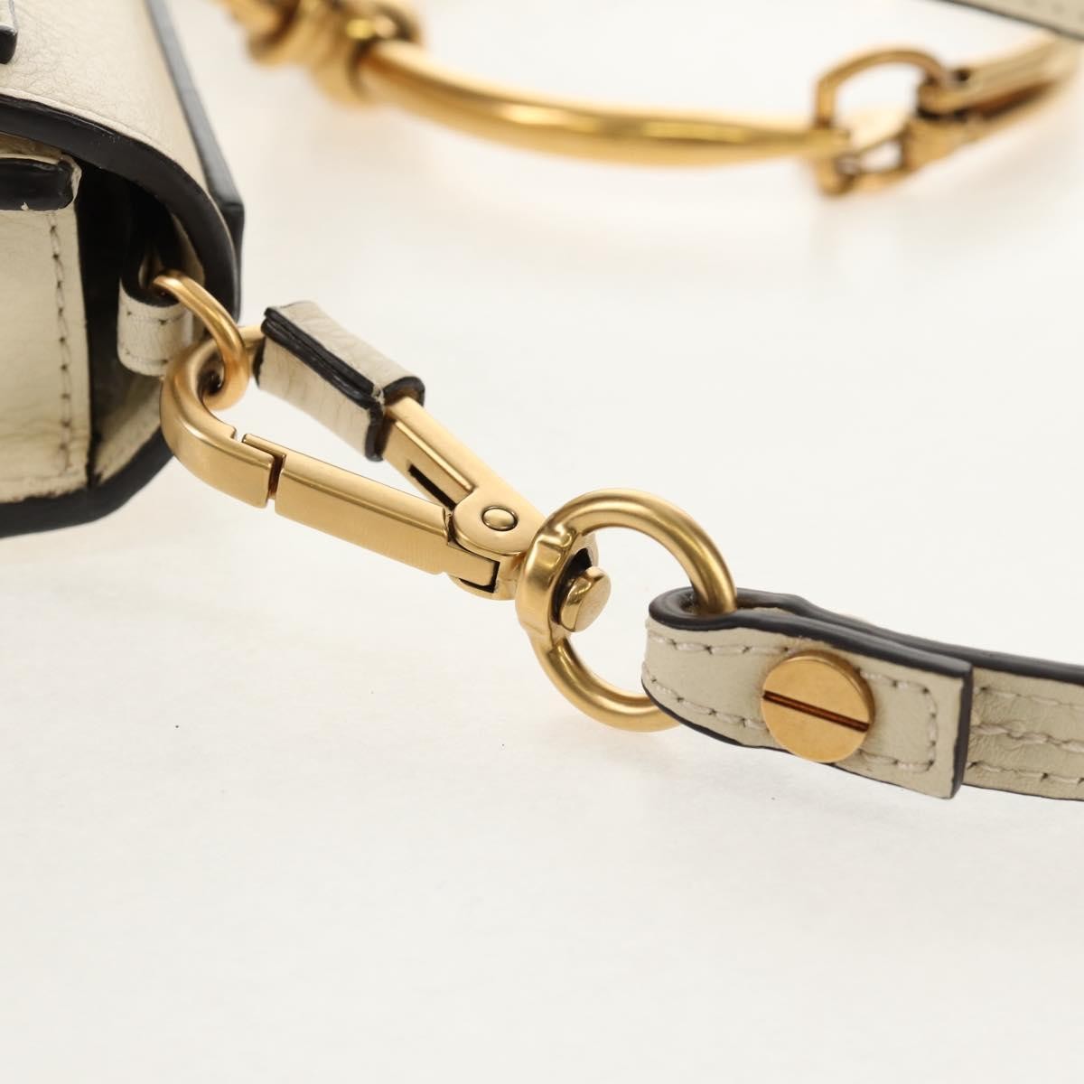 Chloe Nile Minaudière Leather, WHITE, LEATHER, Handbag