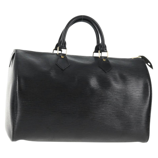 Louis Vuitton Speedy Handbag Epi Leather, BLACK, LEATHER, Handbag