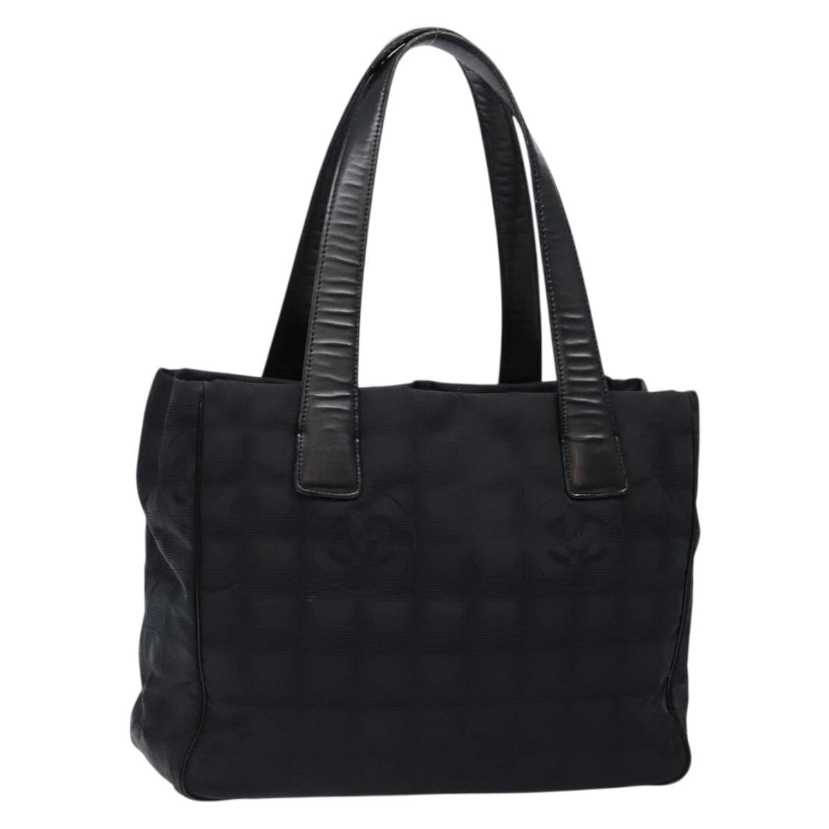 Chanel Travel Line Tote Nylon, BLACK, NYLON, Travel bag