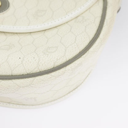 Christian Dior Vintage Honeycomb Shoulder Bag Canvas, WHITE, CANVAS, Shoulder bag