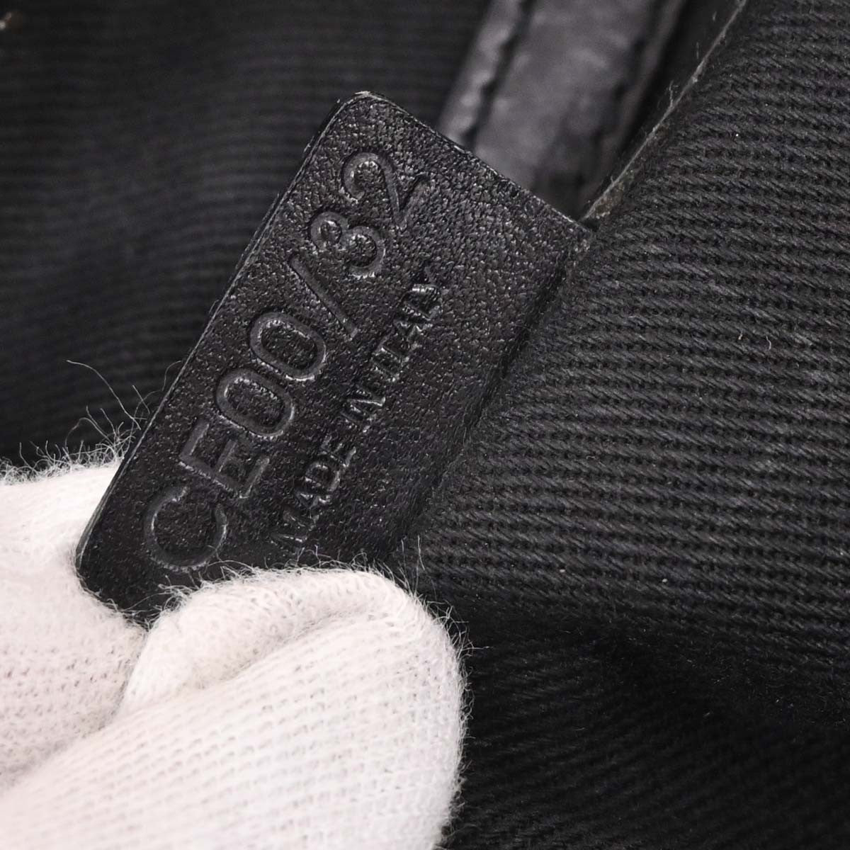 Celine C Macadam Handbag Canvas, BLACK, CANVAS, Handbag