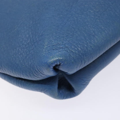 Salvatore Ferragamo Gancini Shoulder Bag Leather, BLUE, LEATHER, Shoulder bag