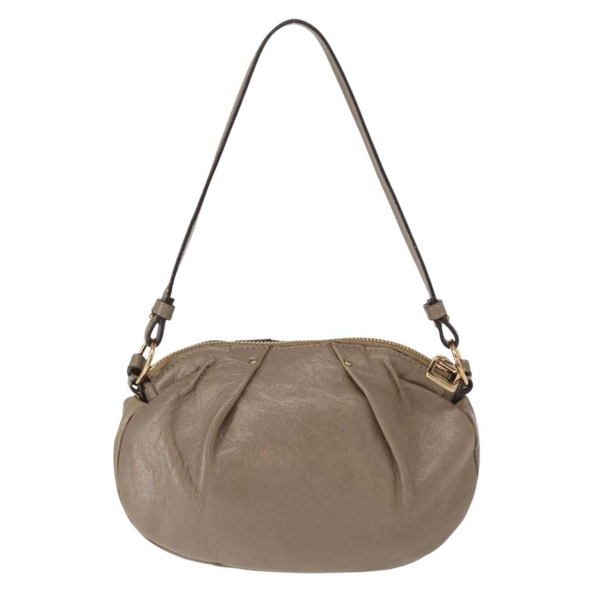 Chloe Vintage Shoulder Bag Leather, BEIGE, LEATHER, Shoulder bag