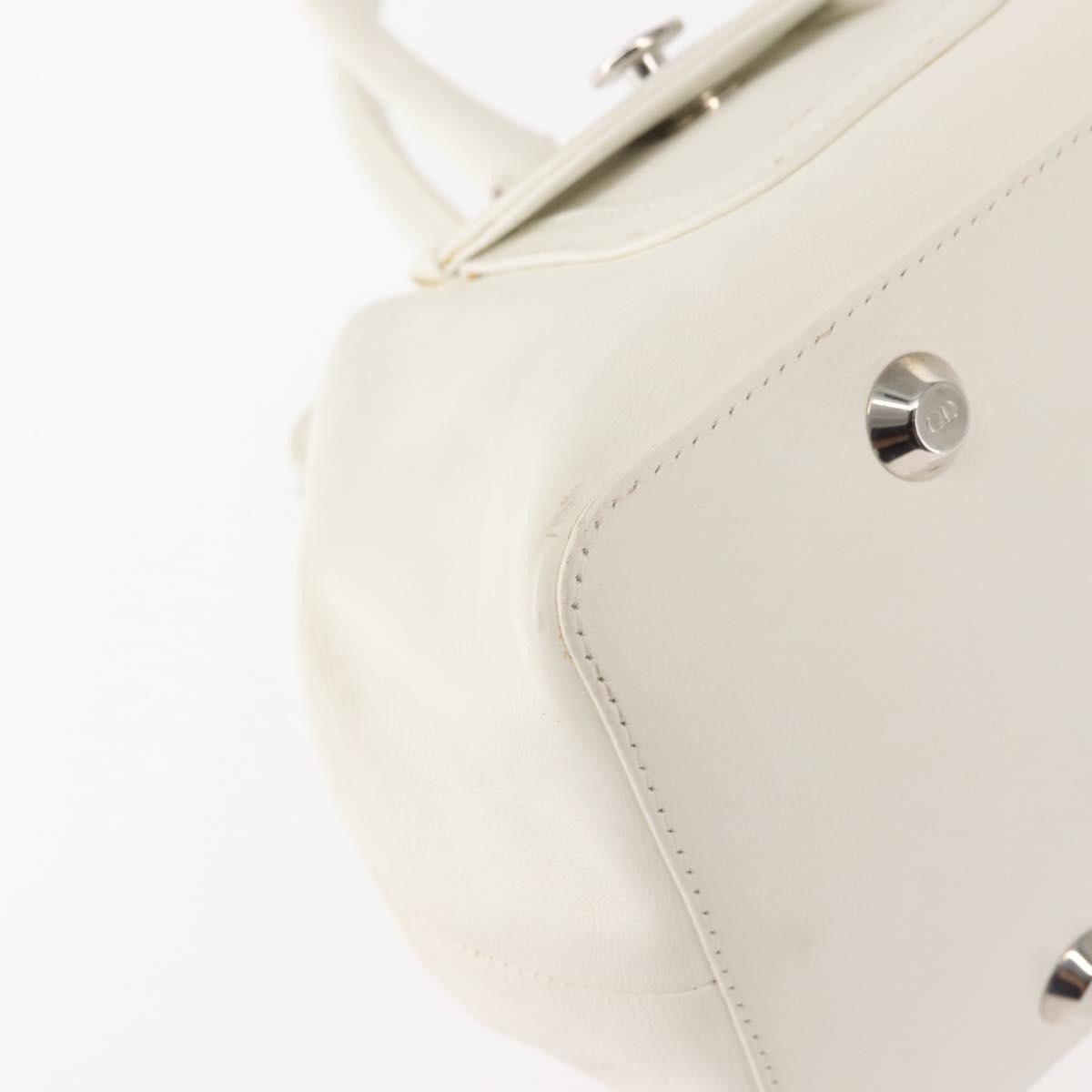 Christian Dior Vintage Handbag Leather, WHITE, LEATHER, Handbag